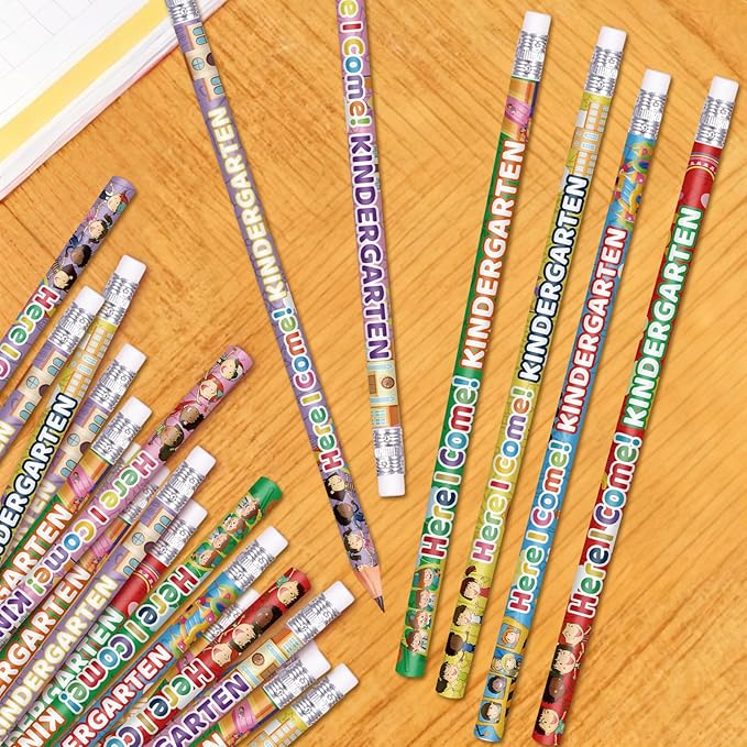 Kindergarten Pencils Colorful Birthday Pencils Fun Inspirational Pencil Back to School Pencil (120)