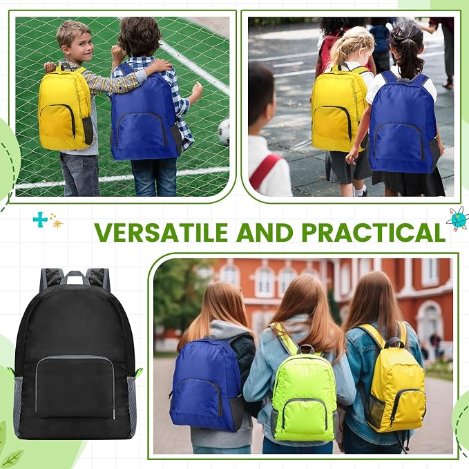 Jexine 10 Pcs Backpacks Bulk 16.5 Inches Lightweight Travel,Mixed Color | Basic Book Bags for School Outdoor, Foldable Storage, Ideal Students Adults Commuters, Bulk Backpack Set for Teams