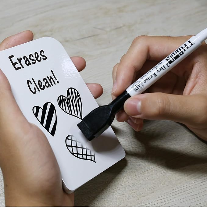 Imagine2Master 60 Blank Dry Erase Index Cards (3” X 5”). Comes with 2 Dry Erase Markers. DIY Flash Cards Great for Vocabulary, Game, Message, Notes. Glossy Laminated Finish 300 GSM Card Stock
