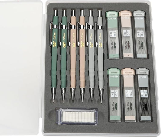 Mr. Pen- Mechanical Pencil Set with Lead and Eraser Refills, 6 Pack | 3 Sizes, 0.5mm, 0.7mm, 0.9mm, Sketching Pencils, Drafting Pencil, Drawing Mechanical Pencils