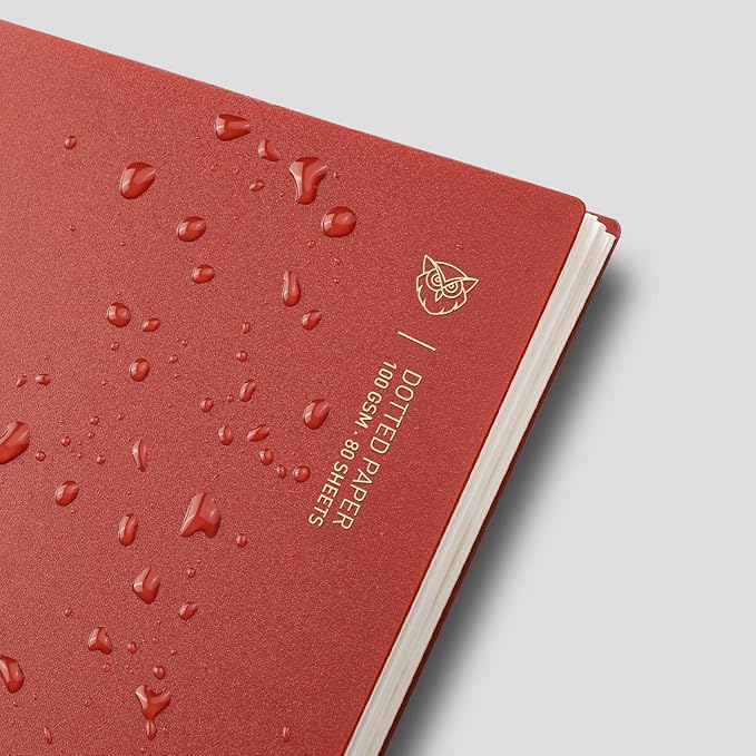 EMSHOI Dotted Journal Spiral Notebook 5.7" x 8.22" - 4 Pack 640 Pages 100gsm Thick Paper, A5 Dot Grid Notebook, Plastic Hardcover Dotted Notebook for Journaling Writing