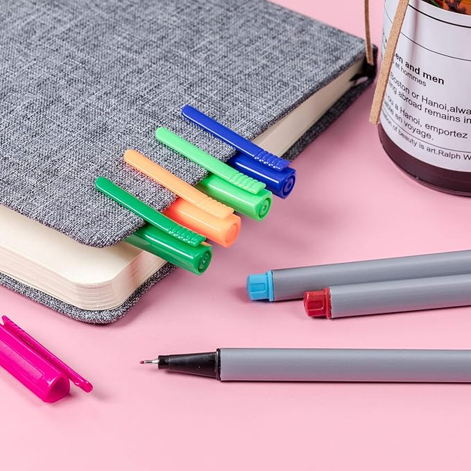 Mr. Pen- Colored Fineliner Pens, 12 Pack, Fine Point, Smooth Bible Journaling Pens for Detailed Drawing, Note-Taking, Coloring, Sketching, Planning & Art Projects, School Supplies