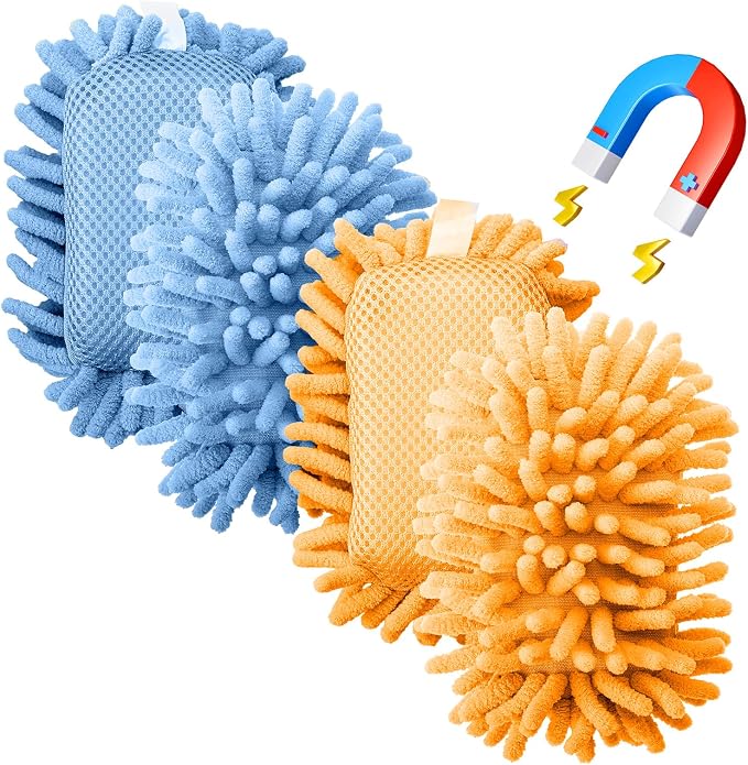 Mr. Pen- Magnetic Microfiber Shag Whiteboard Erasers, 4" x 6", 4 Pack