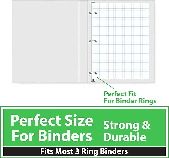 Graph Paper Loose Leaf Paper Quad Ruled Notebook Paper Quad Ruled 4” x 4” Square Lined Writing Filler Paper 10.5” x 8” 7200 Sheets 150 Sheets Per Pack 60 gsm (48 Pack)