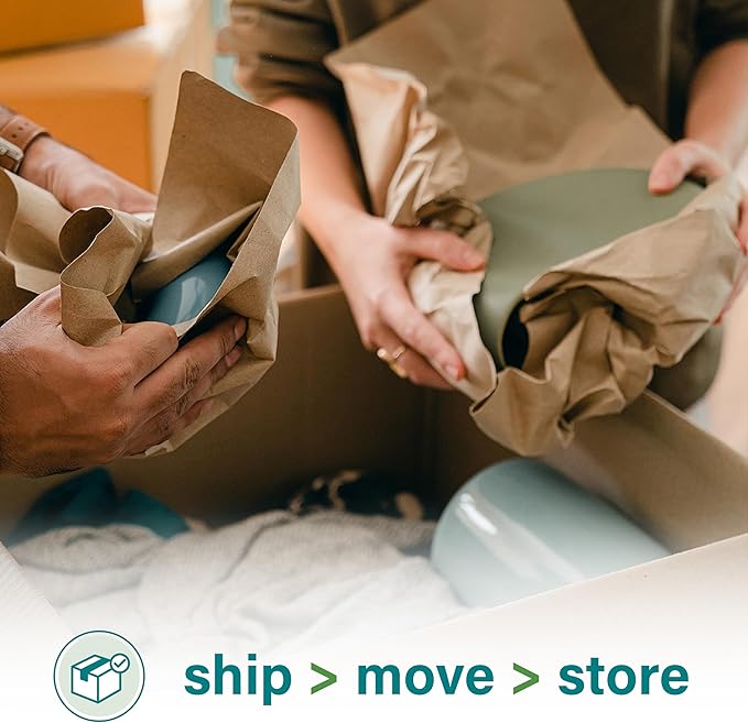 Elementree Brown Packing Paper Sheets for Moving & Shipping - 250 Count (229 Feet) - 14.5" x 11" Sheet Size - Sustainable Void Fill Packaging Made in the USA - Kraft Paper Thickness (00923)