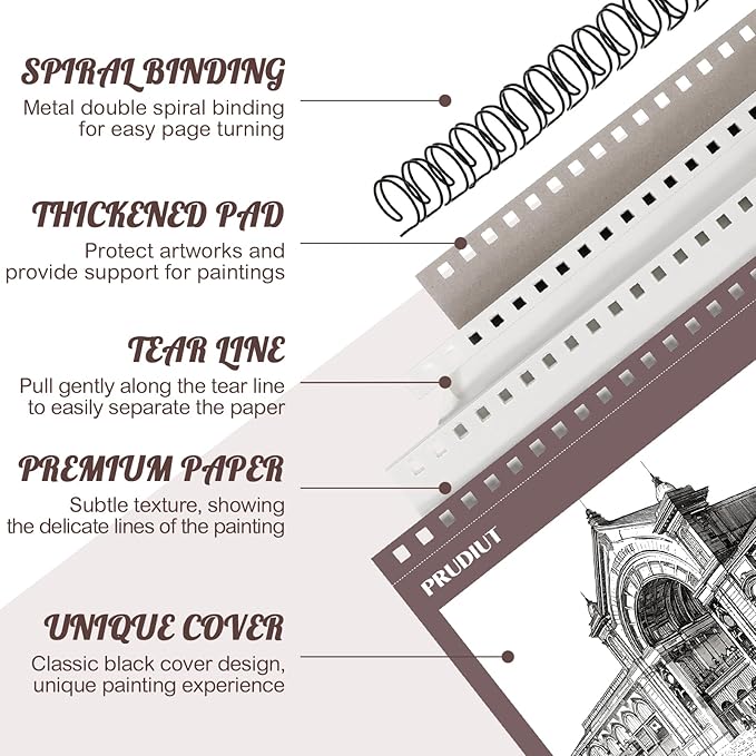 Sketch Book 8.5×11 inch, Spiral Bound Sketch Pad 50 Sheets (68lb/100gsm), Acid-Free Sketchbook for Drawing Painting Sketching, Art Paper Drawing Supplies for Teens Adults Artists Graduation Gifts