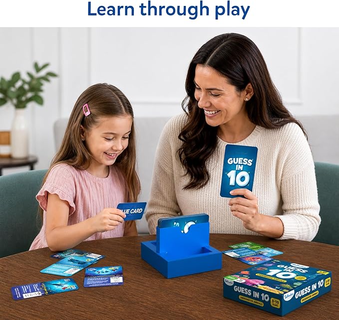 Skillmatics Guess in 10 Underwater Animals, Perfect for Boys, Girls, Kids, and Families Who Love Card Games, Toys, Board Games, Gifts for Ages 8, 9, 10 and Up