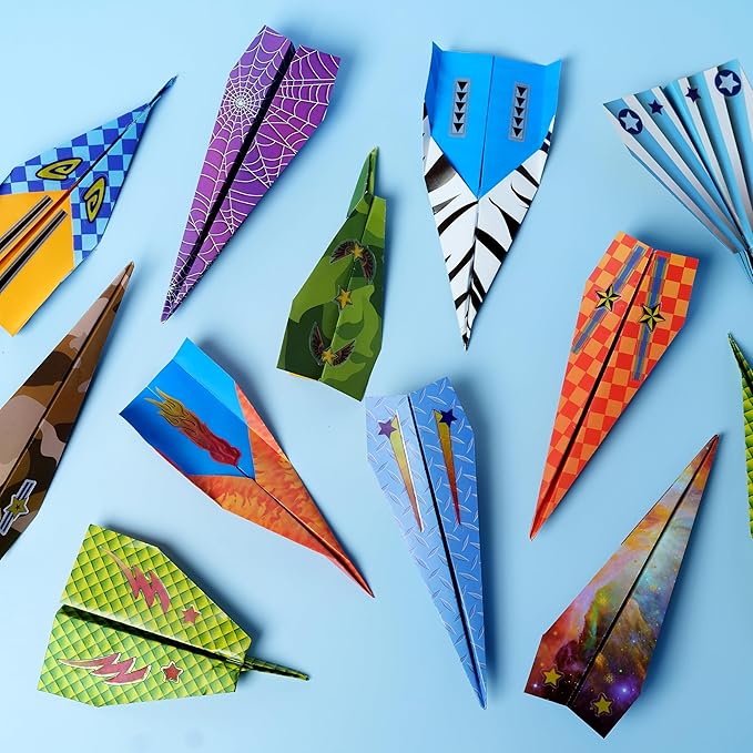 Creativity for Kids Paper Airplane Squadron - Create 20 Paper Airplanes, Mini Craft Kit for Boys, Great Spring Crafts and Gift for Boys, Kids Activities (Ages 6+)