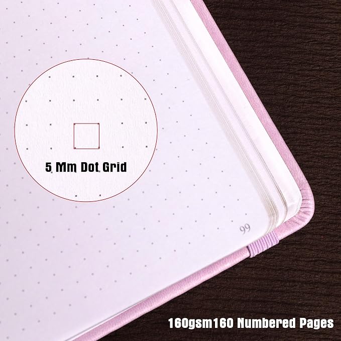TIEFOSSI Square Dotted Journal, Cute Cat Journal for Women Girls, Dot Notebook with Pretty Sakura Pattern, Aesthetic Diary for Writing Journaling Drawing, Golden Edges, 8 x 8 IN