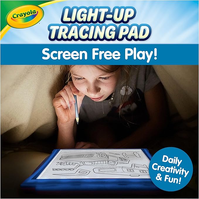Crayola Light Up Tracing Pad - Blue, Drawing & Tracing Projector for Kids, Sketching Light Box Table, Toys for Kids, Gift for Girls & Boys, Ages 6+
