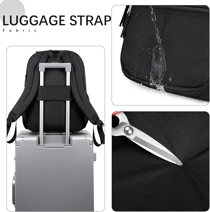 abshoo 34L Large Backpack for School Water Resistant Women Men Bookbag For College, Middle High School, Travel (Black)