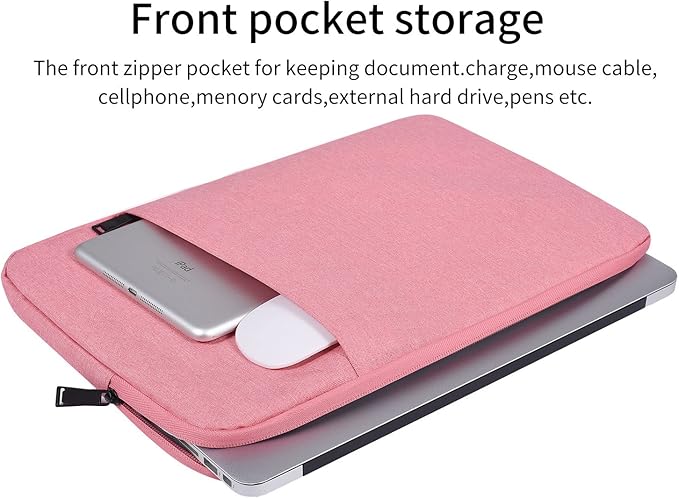 17.3 Inch Laptop Case Sleeve for 2026 2025 HP Laptop 17, Envy 17, Pavilion 17, OmniBook 7, ASUS Vivobook 17, Shockproof Water-Resistant Computer Bag w/Accessory Pocket -Pink