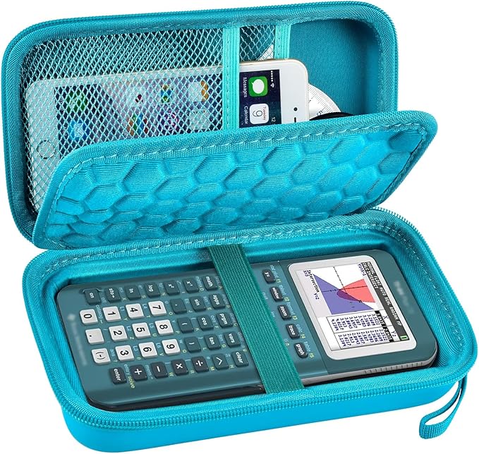 Graphing Calculators Case for Texas Instruments TI-84 Plus/TI-83 Plus CE Color Calculator, Storage Holder for TI-89/ for Casio fx-9750GIII for TI-30XS for Cables, Pens, Pencil-Green(Box Only)