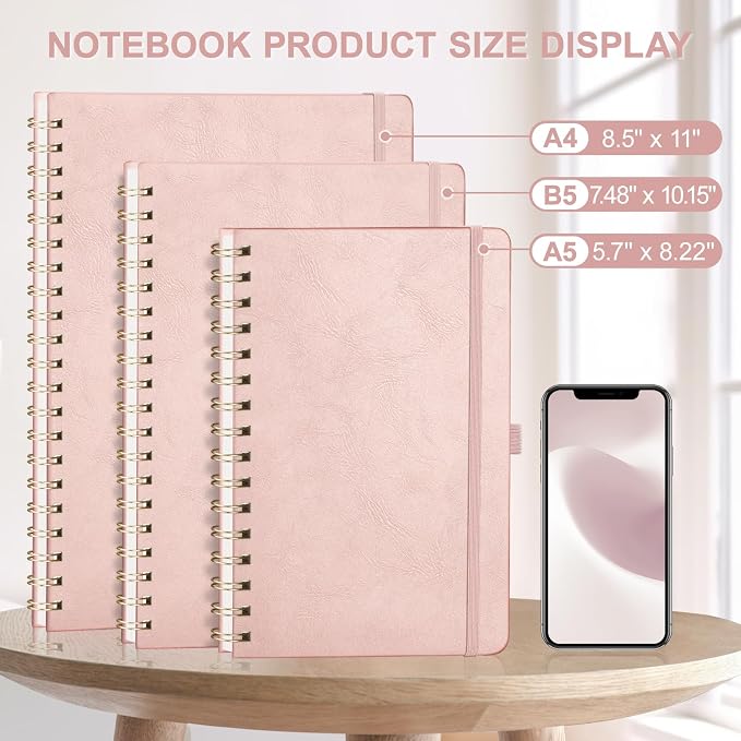 AHGXG Graph Paper Notebook, 140 Pages, A5 (5.7" x 8.3")
