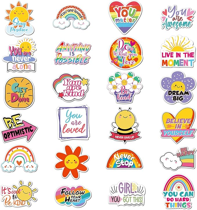 Sinmoe 24 Pieces Inspirational Fridge Magnets for Girls Bible Verse Locker Magnets for Girls Cute Motivational Quotes Refrigerator Decorations for School Classroom Whiteboard Office(Cute Style)