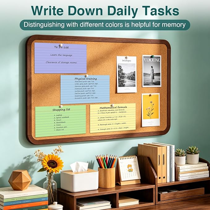Index Cards 5x8, 100 Sheets, Ruled Color Flash Cards for Effective Studying and Note-Taking, Premium Note Cards, Essential School Supplies for College & Office, Home Organization & Study Supplies