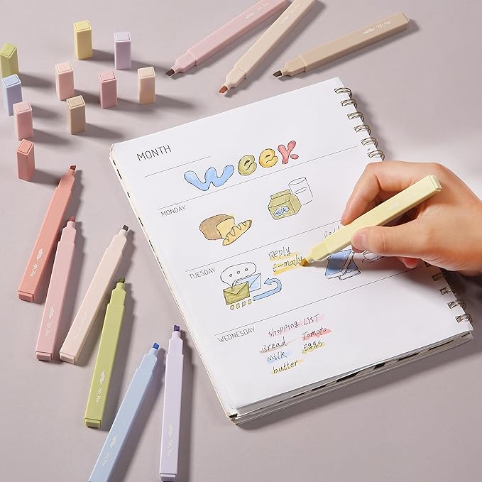 Mr. Pen- Aesthetic Highlighters No Bleed, 10 Pack, Assorted Colors, Chisel Tip, Cute Highlighters Assorted Colors for Journaling, Highlighting, Underlining, Fast Dry, Back to School Supplies
