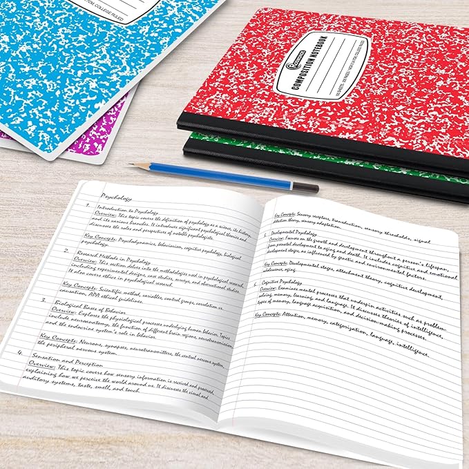 Rosmonde 5000 Pack (Pallet) Composition Notebooks Bulk, College Ruled, Jumbo Pallet of Composition Notebooks, 200 Pages (100 Sheets), 9-3/4 x 7-1/2, Bulk for School Districts, 4-7 Days Transit