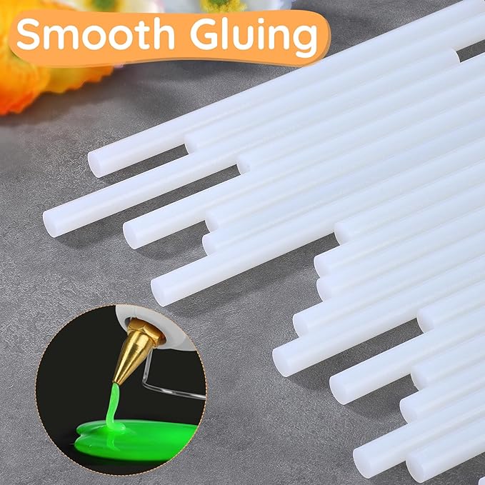 Glow in The Dark Glue Sticks, 72 Pack 0.43"x8" Full Size Hot Glue Sticks for Wedding Cards, Sealing, Decoration, Art, DIY, Car Dent Repair