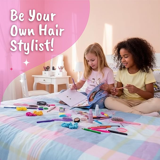 BSCOOL - Drawing, Coloring & Activity Book. Create Hairstyles with Stickers and Guides. Fashion Design Sketchbook for Kids 5 and up. Little Designer Book - Fashion Design for Kids.