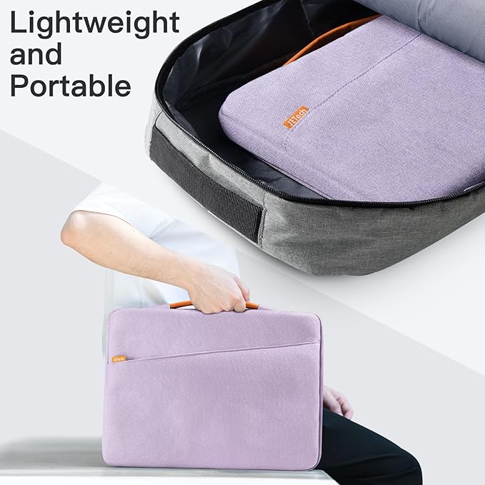 JETech Laptop Sleeve for MacBook Neo (A18 Pro), 14-Inch MacBook Pro (M1-M5, 2020-2026), Waterproof Bag Case with Portable Handle and Pocket, Compatible with 14 Inch Notebook (Light Purple)
