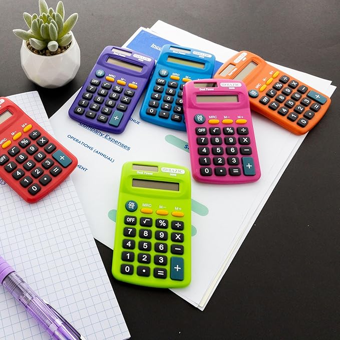 BAZIC Pocket Size Calculators Teaching Material (3009-24)