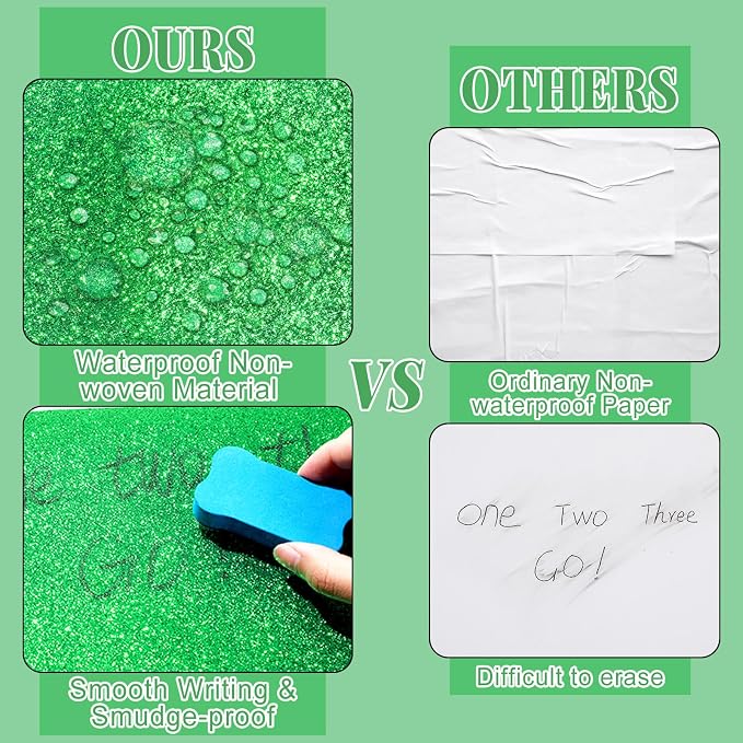 Glitter Green Bulletin Board Roll Non-Woven Fabric Poster 15.7" x 20 Ft
