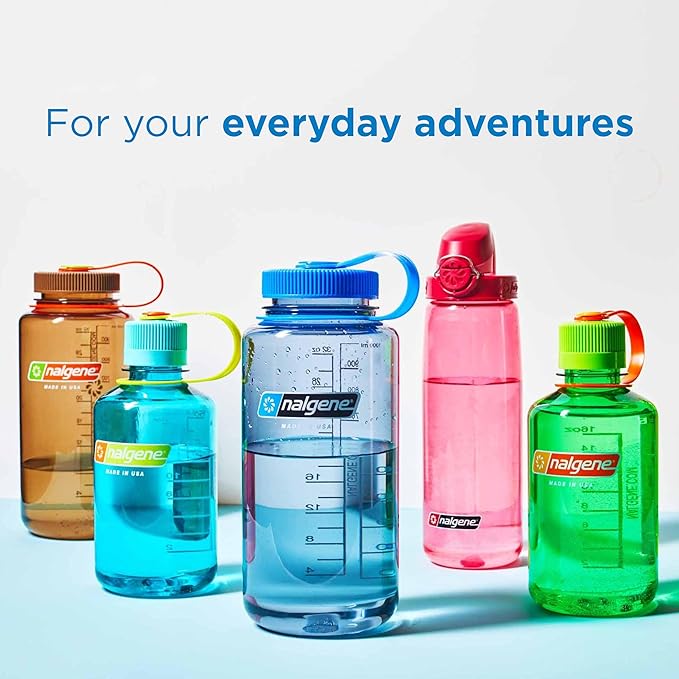 Nalgene Leak Proof Tritan BPA-Free Water Bottle - 32 oz Narrow Mouth - Made in the USA for Outdoor Use & Daily Hydration (Jade) (Pack of 6)
