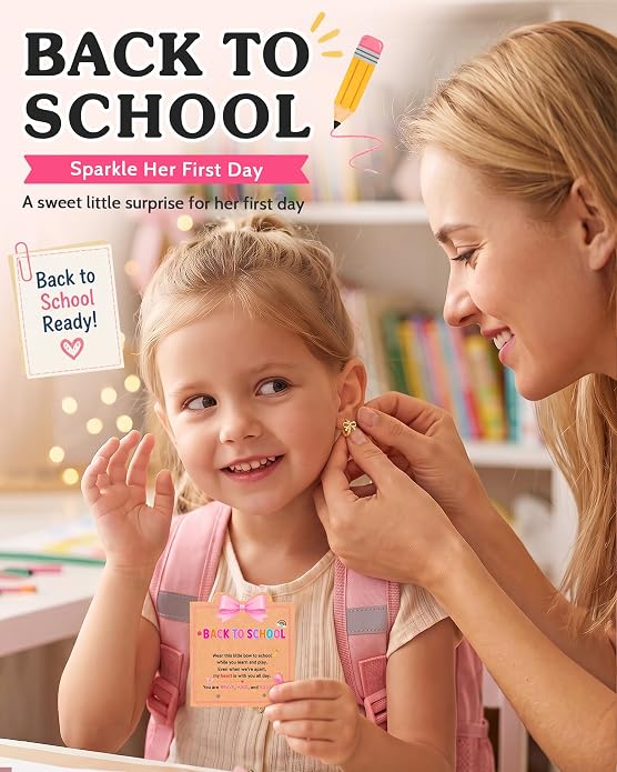 Bow Earrings Back to School Gifts for Kids Girls