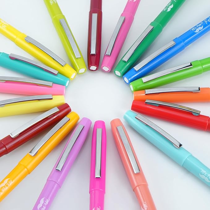 Mr. Pen- Felt Tip Pens, 36 Pack, 0.7 mm, Colorful Felt Tip Pens, Fast Dry, No Smear, Planner Markers for Underlining, Writing, Drawing, Journaling Supplies