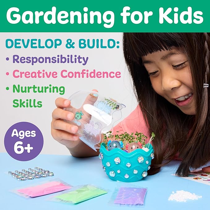 Creativity for Kids Mini Garden: Axolotl Terrarium - STEM Science Kit for Kids, Axolotl Arts and Crafts for Kids, Kids Gifts | Spring Gifts & DIY Girls Toys (Ages 6+)
