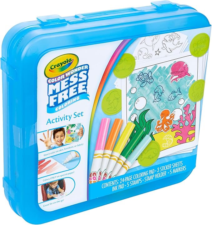 Crayola Color Wonder Mess Free Coloring Activity Set (30+ Pcs), Travel Art Kit, Gift for Kids & Toddlers, Ages 3+