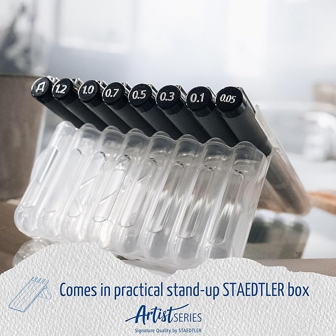 STAEDTLER Pigment Liner Bonus Sketch Set of 6 Liners for the Regular Price of 4(2 free), 308 SB6P