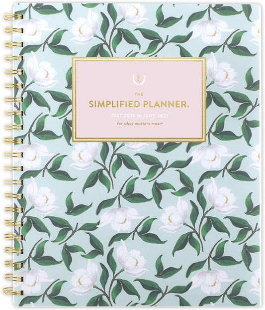 AT-A-GLANCE Planner 2026-2027 Weekly & Monthly Academic 12-Month July-June, 8-1/2" x 11", Simplified by Emily Ley, Savanna Blooms (EL50-905A)