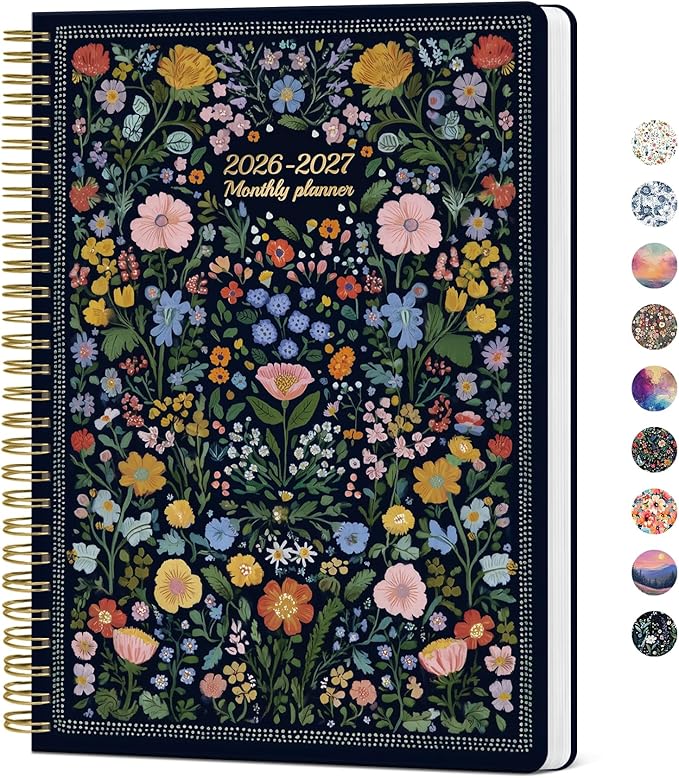 Monthly Planner 2026-2027, Aesthetic 2 Year Months Planner Calendar, 24-Months from January 2026 - December 2027, 26-27 Monthly Calendar Planner, Perfect for School Office Home, 7" x 10" - Garden of Whimsy