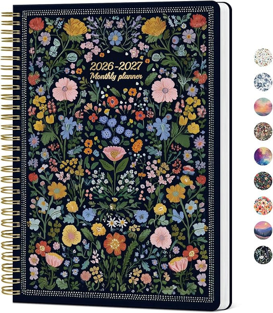Monthly Planner 2026-2027, Aesthetic 2 Year Months Planner Calendar, 24-Months from January 2026 - December 2027, 26-27 Monthly Calendar Planner, Perfect for School Office Home, 7" x 10" - Garden of Whimsy