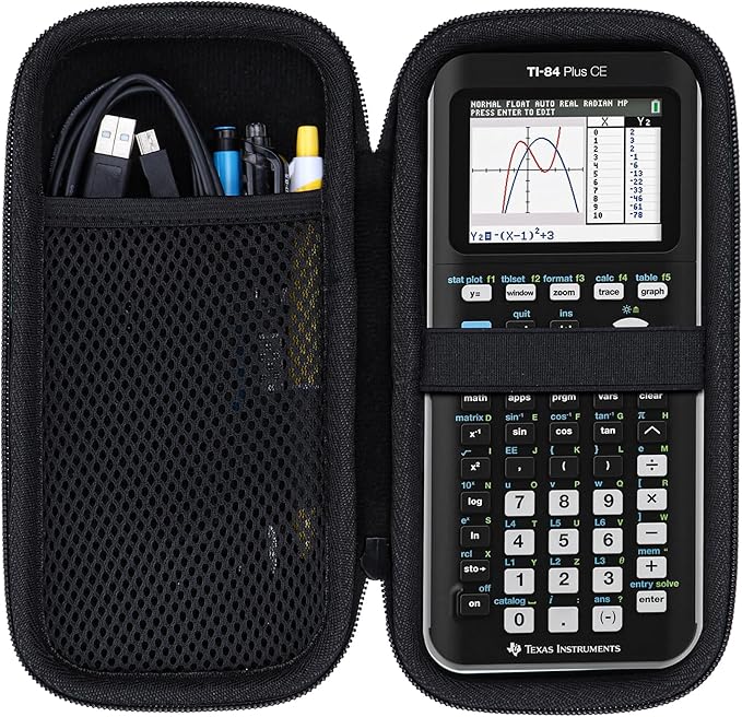 Lebakort Hard Case Compatible with Texas Instruments TI-84 Plus CE/TI-84 Plus/TI-84 Evo/TI-Nspire CX II CAS/TI-Nspire CX II/TI-83 Plus/TI-89 Titanium/TI-85 / TI-86 Color Graphing Calculator (Black)