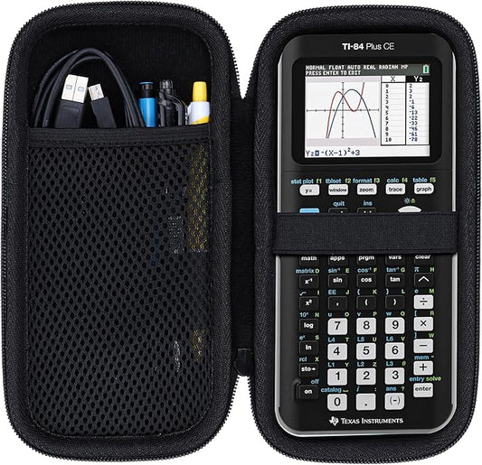 Lebakort Hard Case Compatible with Texas Instruments TI-84 Plus CE/TI-84 Plus/TI-84 Evo/TI-Nspire CX II CAS/TI-Nspire CX II/TI-83 Plus/TI-89 Titanium/TI-85 / TI-86 Color Graphing Calculator (Black)