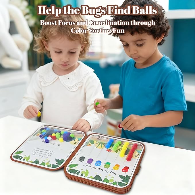 3-in-1 Reusable Water Painting Book for Kids – Preschool Learning Toy with 10 Themes – Water Coloring & Color-Sorting Game – No Mess Painting & Reusable Fun for Ages 3+