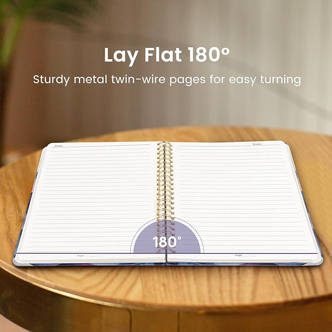 Taja Lined Spiral Notebook Journal for Women A5(5.8" × 8.3"), Cute Hardcover Notebook for Work, School & Note Taking, Pretty College Ruled Journal for Writing, 140 Pages, Distant Peaks