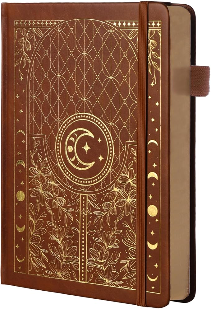 TIEFOSSI Dotted Journal Notebook, 160gsm 256 Numbered Thick Paper, A5 Hardcover Dotted Grid Diary for Women Men Work Writing, Journaling, Drawing, 5.8 x 8.3 in