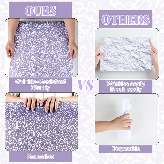 Purple Composition Bulletin Board Roll Non-Woven Fabric Poster 15.7" x 20ft