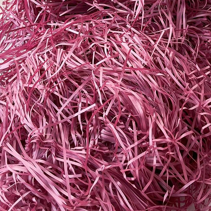 Raffia Paper Shreds, 100g Shredded Paper for Gift Box, Crinkle Cut Paper Shred Filler for Gift Wrapping & Basket Filling(Burgundy)