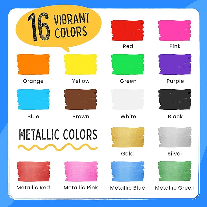Chalkola Fine Tip Chalk Markers for Blackboard & Glass (Pack of 16, 3mm Reversible Tip) | Washable Window Marker, Liquid Chalk Pens for Wall Calendar Board, Mirror, Car | Chalkboard Markers Erasable
