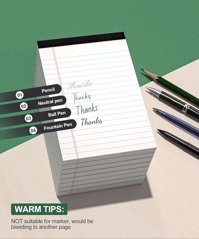 Legal Pads 4x6 Small Notepads, 14-Pck Note Pads for Work Pocket Notepad