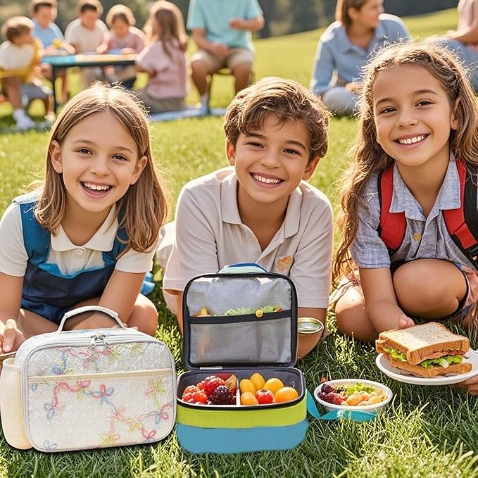 RHCPFOVR Kids Lunch Bag - Insulated Lunch Box for Boys Girls,Washable Lunch Bag and Reusable Toddler Leak-proof Lunchbox for School and Daycare