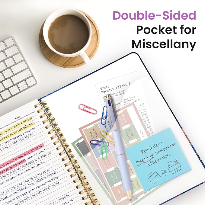 ZOTIA Large Spiral Notebooks for Work 5 Subject with Removable Dividers