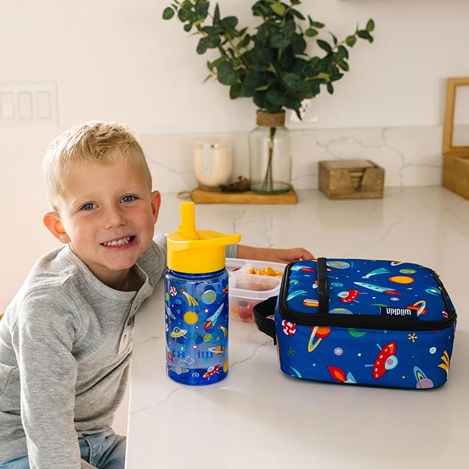 Wildkin Kids Insulated Lunch Box, Keeps Food Hot or Cold, BPA-Free with Mesh Pockets & Easy-Clean Lining – Ideal for School, Travel & Daycare – Out of this World