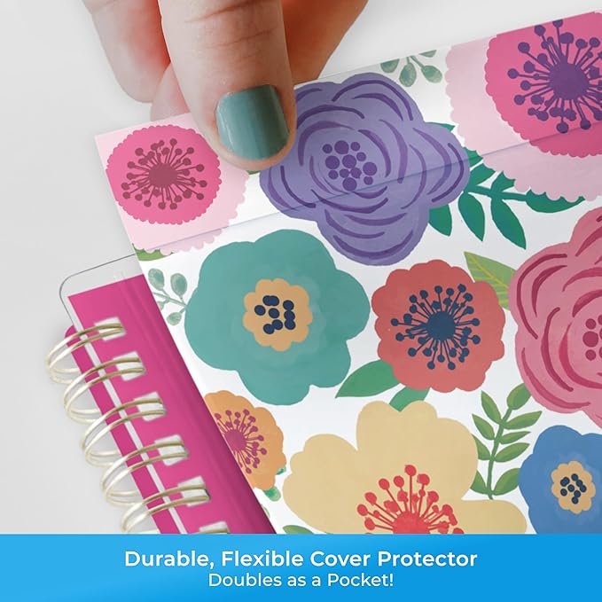Blue Sky 2025-2026 Weekly and Monthly Academic Year Planner Calendar, July 2025 - June 2026, 8.5" x 11", Flexible Cover, Wirebound, Storage Pocket, Laminated Tabs, Mahalo