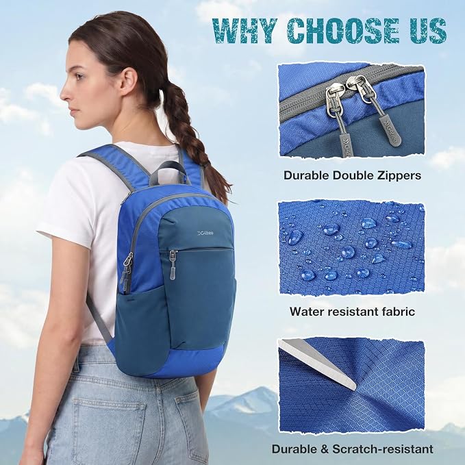 G4Free 18L Lightweight Packable Hiking Backpack for Men Women | Small Foldable Daypack for Travel Camping Trip